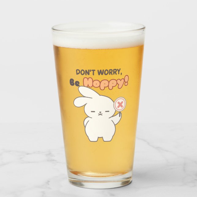 Verre Mignonne lapin, ne t'inquiète pas, sois roux (Devant (rempli))