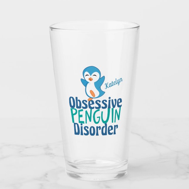 Verre Mignonne trouble obsessionnel du pingouin (Devant)