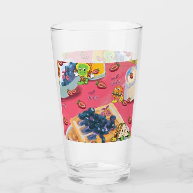 Verre Mikitiez fraise yogert usaflag burger fruit (Devant)