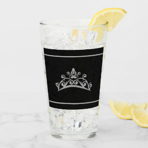 Verre Miss Pageant Silver Crown Tiara Glass