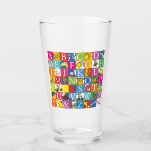 Verre Modèle de lettres majuscules colorées de l'ABC de