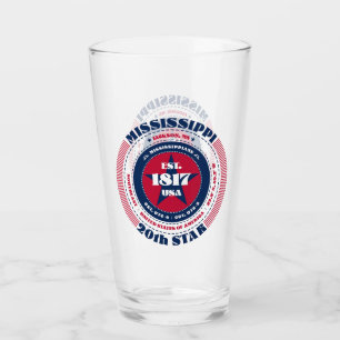 Verre Modèle de typographie circulaire du Mississippi