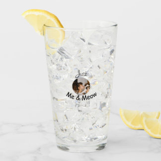 Verre Modèle photo personnalisé "Just Me and Meow" -