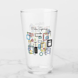 Verre moderne du milieu du siècle et ressorts Palm