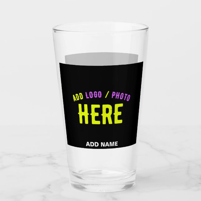 VERRE MODERNE ET MODERNE PERSONNALISABLE NOIR VÉRIFIÉ (Devant)