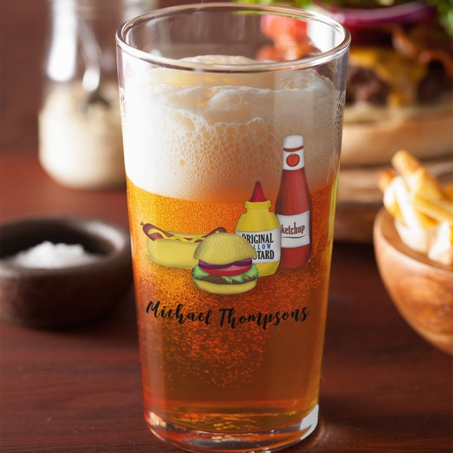 Verre Moderne Funny BBQ personnalisé (BBQ Beer glass)