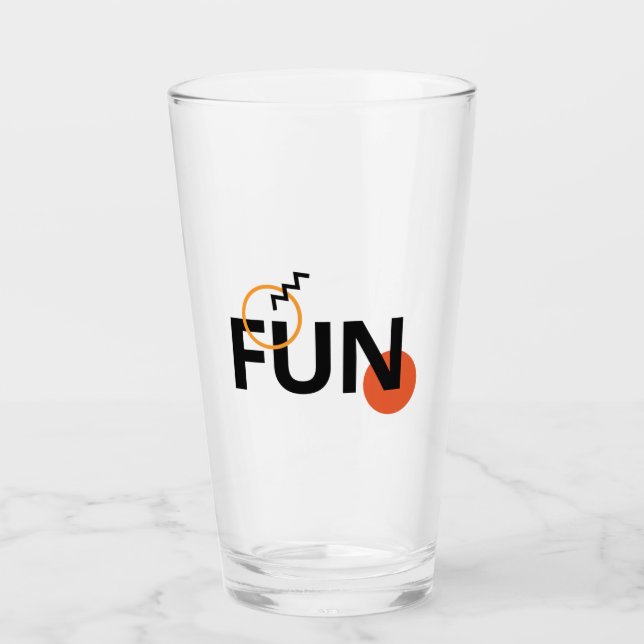Verre Moderne, gai, animé, cool, design tendance Amusant (Devant)