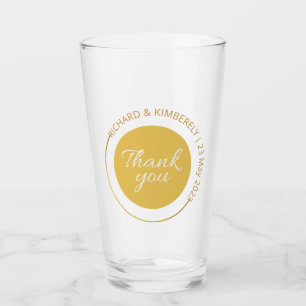 Verre Moderne Simple Ajouter un couple Nom Date Merci Gl
