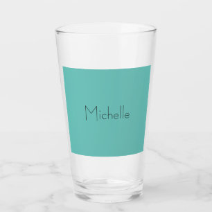 Verre Moderne tendance Élégant Bleu Simple Blanc