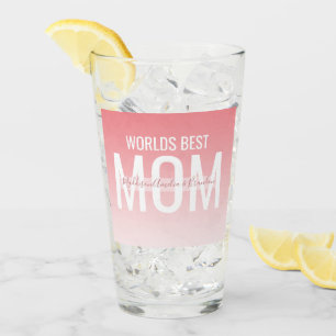 Verre Monde ombré élégant Meilleure maman