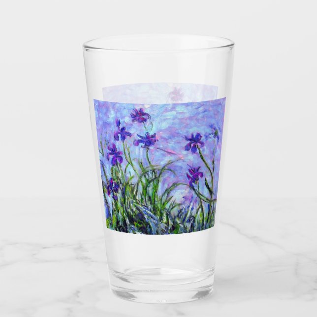 Verre Monet Lilac Irises (Devant)