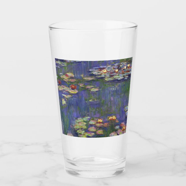 Verre Monet Water Lilies Chef-d'oeuvre Peinture (Devant)