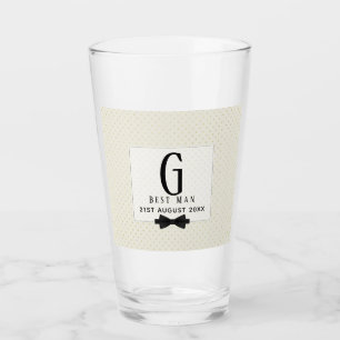 Verre Monogramme BEST MAN Groomsmen Groomsman Fleurdelis