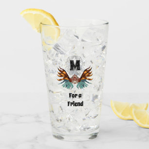Verre Monogramme coloré de poisson rouge