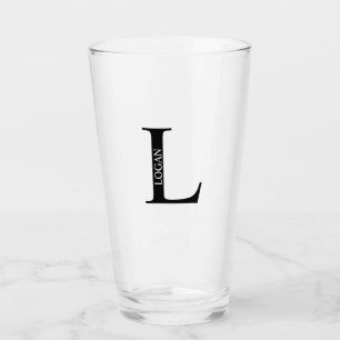 Verre Monogramme et nom personnalisés