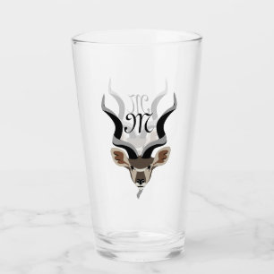 Verre Monogramme illustré de la tête du Grand Kudu