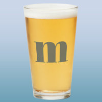 Monogramme moderne Bière verte de première taille