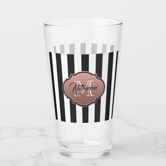 Verre Monogramme noir et blanc (Dos)