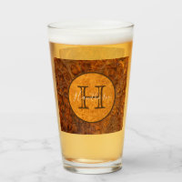 Monogramme Rond Classique en Bois Ton Burl