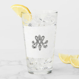 Verre monogramme royal initial