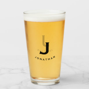 Verre Monogramme simple initial et nom