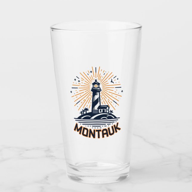 Verre Montauk Point New York Lighthouse Sunrise (Devant)