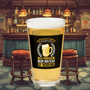 Verre mot de bière amusant