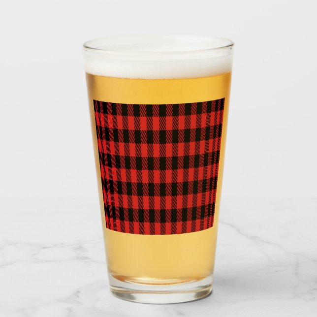 Verre Motif à plaid de Red Buffalo (Devant (rempli))