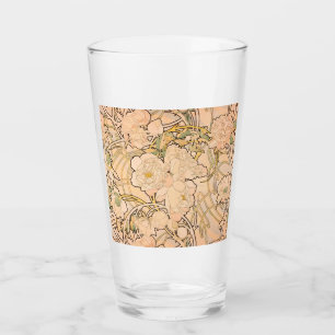 Verre Motif Classique Art Nouveau de Jardin de Pivoines