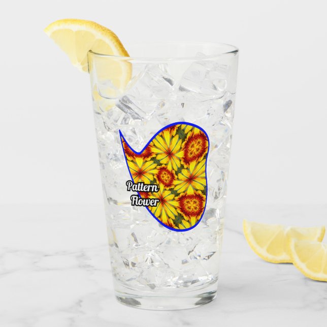 Verre Motif de fleurs d'or (Devant glace)