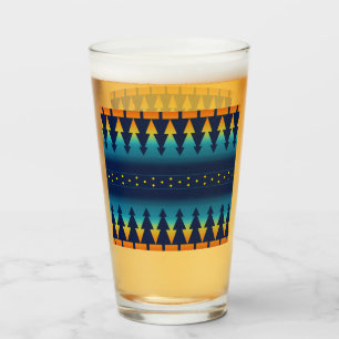 Verre Motif de pins de coucher du soleil de sud-ouest
