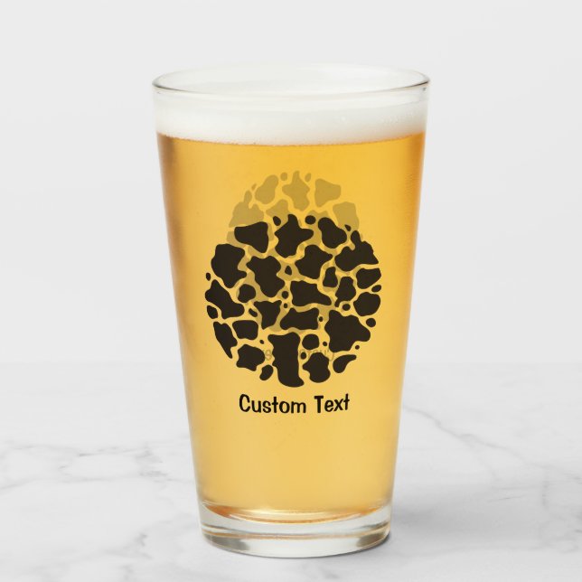 Verre Motif de vache (Devant (rempli))