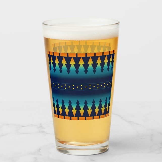 Verre Motif des pins couchés du sud-ouest (Devant (rempli))