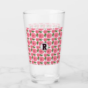 Verre Motif floral personnalisé à l'aquarelle