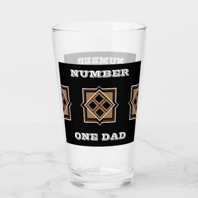 Verre Motif géométrique Brown et noir (Devant)
