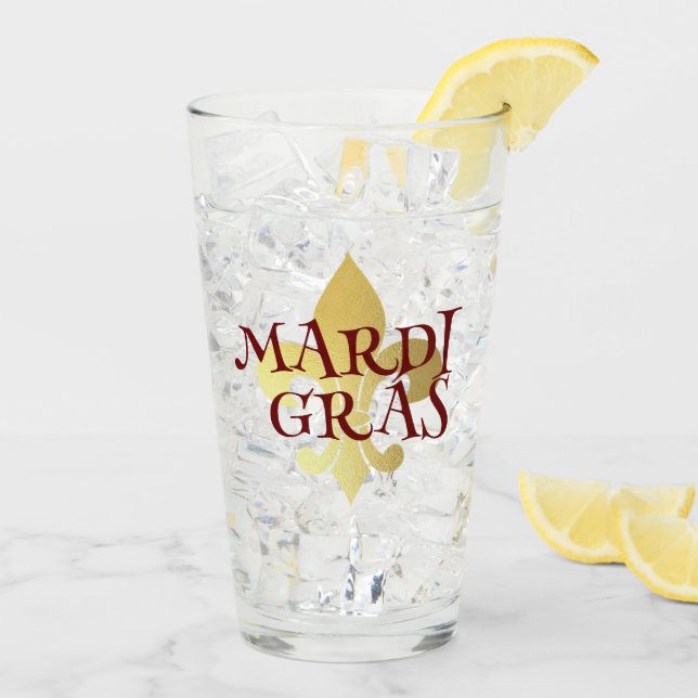 Verre Motif Mardi Gras Harlequin (Dos glace)
