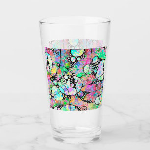 Verre Motif Peint À La Main Et Numériquement Art 31