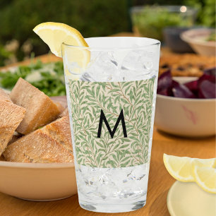 Verre Motif ramée de saule de William Morris avec monogr