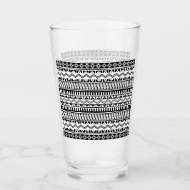 Verre Motifs géométriques noirs et blancs du sud-ouest