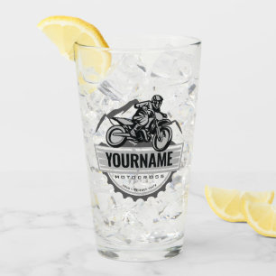 Verre Motocross personnalisée Rider Dirt Bike Hill Racin