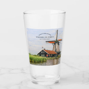 Verre Moulin à vent de Zaanse Schans Aquarelle Patrimoin