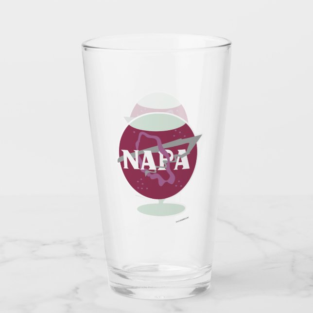 Verre Napa Space Style Vin Pays Agence Logo Design (Devant)