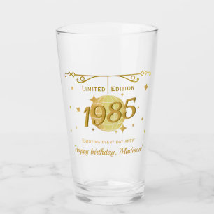 Verre Né en 1985 fête de 40e anniversaire boissons barwa