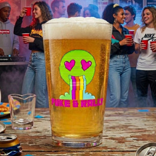 Verre Neon Puke & Rally Pint Fête Drôle