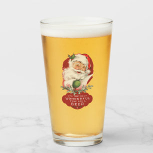 Verre Noël drôle Merveilleux temps pour une bière