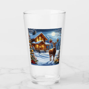 Verre Noël/Hiver Deer Lodge