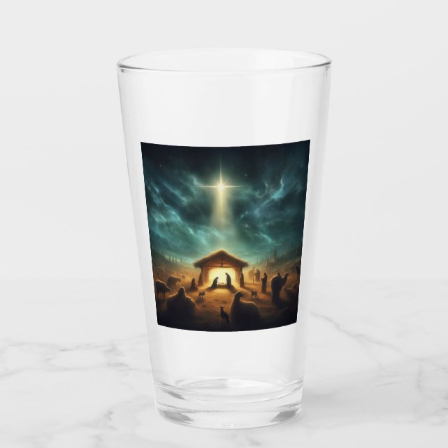 Verre Noël/Nativité/Jésus (Devant)