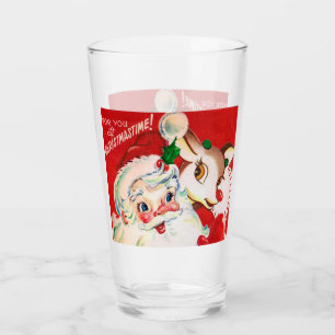 Verre Noël rétro Noël Père Noël