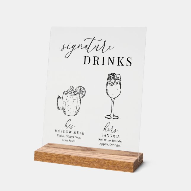 Verre noir & blanc élégant et moderne (Angle)