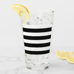 Verre Noir et blanc barrés